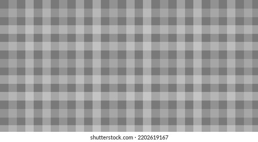 Grey and white plaid flannel texture background vector illustration.