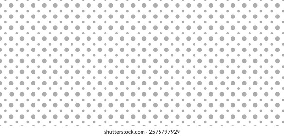 Grey and white polka dots pattern background