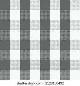 Grey and white Scotland textile seamless pattern. Fabric texture check tartan plaid. Abstract geometric background for cloth, card, fabric. Monochrome graphic repeating design. Modern squared ornament