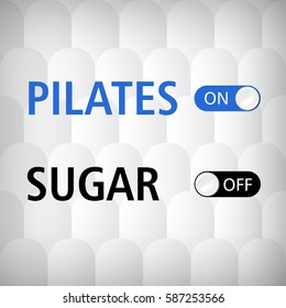 Grey white seamless background and web-design switches 
