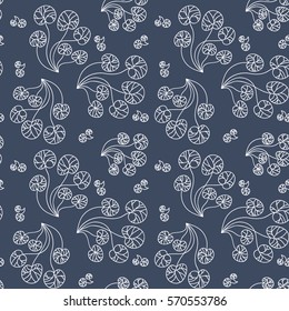 grey and white seamless pattern for background from plants