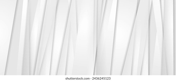 Grey white smooth glossy stripes abstract modern tech background. Concept vector design