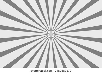 Grey and white sunburst background with rays Sunburst pattern
