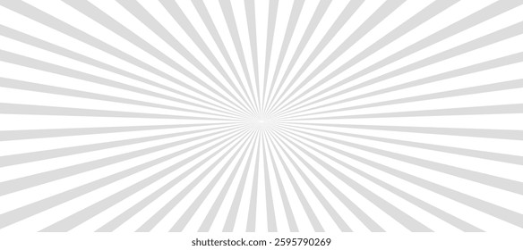 Grey and white sunburst rays background