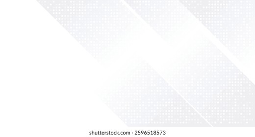 Grey and white tech arrows abstract modern background. Concept vector design