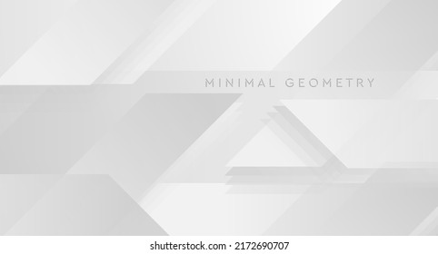Grey white tech geometric minimal abstract background. Vector design