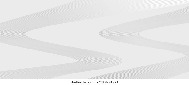 Grey and white textured background. Geometric stripe line art design. Modern and Futuristic technology concept. Vector illustration