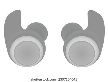 Grey wide pants. vector illustration