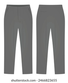 Pantalón ancho gris. Ilustración vectorial