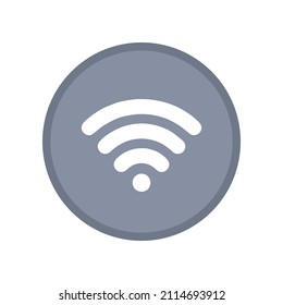 Grey wi-fi icon isolated on white background. Wireless Internet sign.