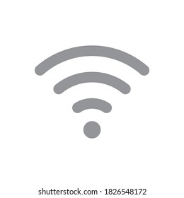 grey wifi icon vector on white background