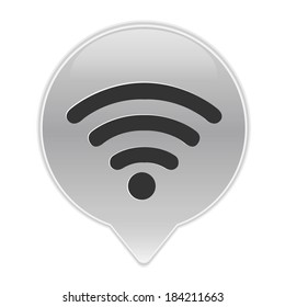 Grey Wifi Symbol, With Gradient Mesh, Vector Illustration