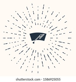 Grey Windscreen wiper icon isolated on beige background. Abstract circle random dots. Vector Illustration