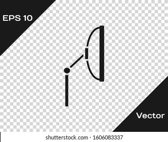 Grey Windscreen wiper icon isolated on transparent background.  Vector Illustration