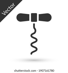 Icono de corcho de vino gris aislado en fondo blanco. Vector.