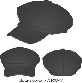 Grey winter cap. vector illustration