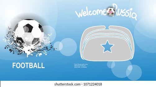 Grey winter hat on blue background.Vector illustration in flat style.