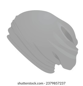 Grey winter hat. vector illustration