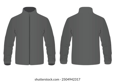 Grey winter jacket. vector illustration