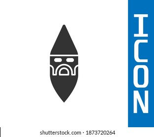 Grey Wizard warlock icon isolated on white background.  Vector