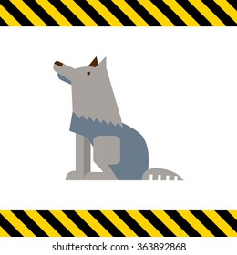 Grey wolf icon