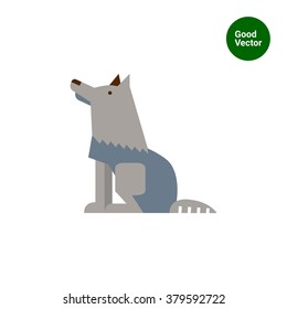 Grey wolf icon