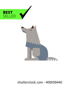 Grey wolf icon