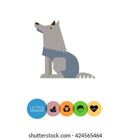 Grey wolf icon