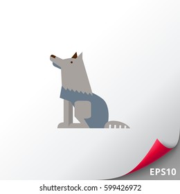 Grey wolf icon