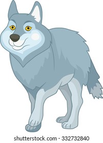 Grey Wolf Vector Illustration Stock Vector (royalty Free) 332732840 