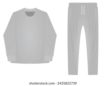 Grey woman base layer and bottom. vector