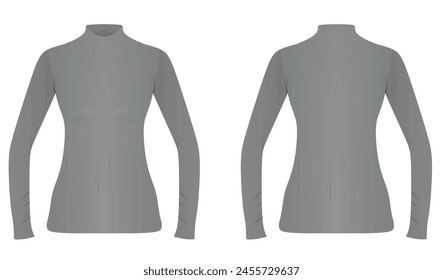 Grey woman base layer. vector