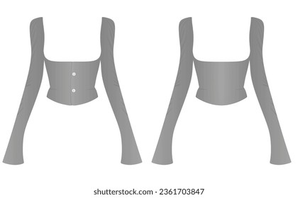 Grey woman blouse. vector illustration