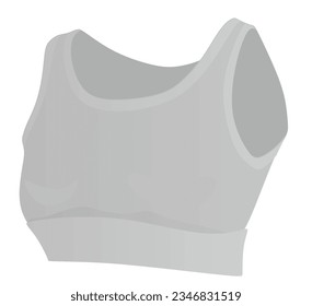 Grey  woman bra. vector illustration