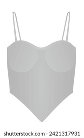 Grey woman bra. vector illustration