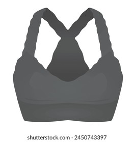 Grey woman bra. vector illustration