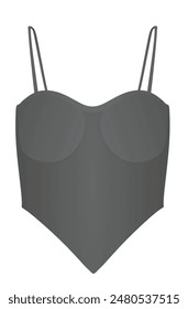 Grey woman bra. vector illustration