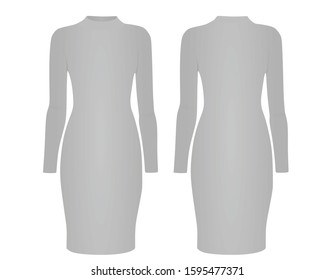 Grey woman dress. vector illustration