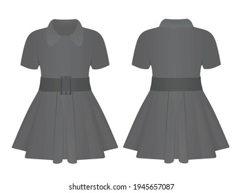 Grey woman dress. vector illustration