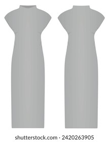 Grey woman dress. vector illustration
