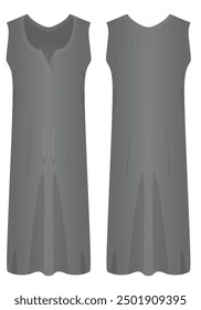 Grey woman dress. vector illustration