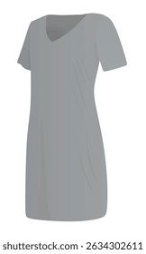 Grey woman dress. vector illustration