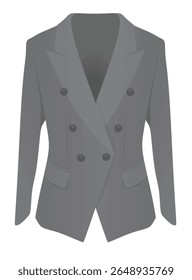 Grey woman suit. vector illustration	
