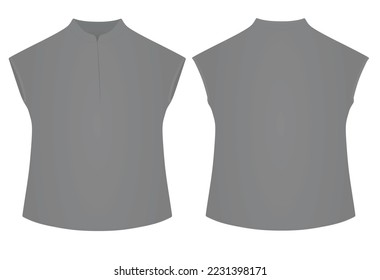 Grey woman t shirt. vector