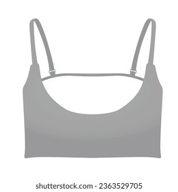 Grey woman top. vector illustration