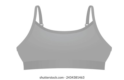 Grey woman top. vector illustration