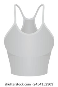 Grey woman top. vector illustration