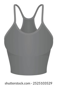 Grey woman top. vector illustration