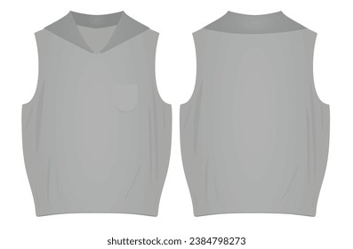 Grey woman v neck top. vector