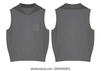 Grey woman v neck top. vector